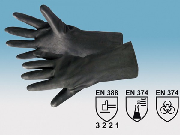 Neopren-Handschuh 01. Polychlorprene Industriehandschuh 